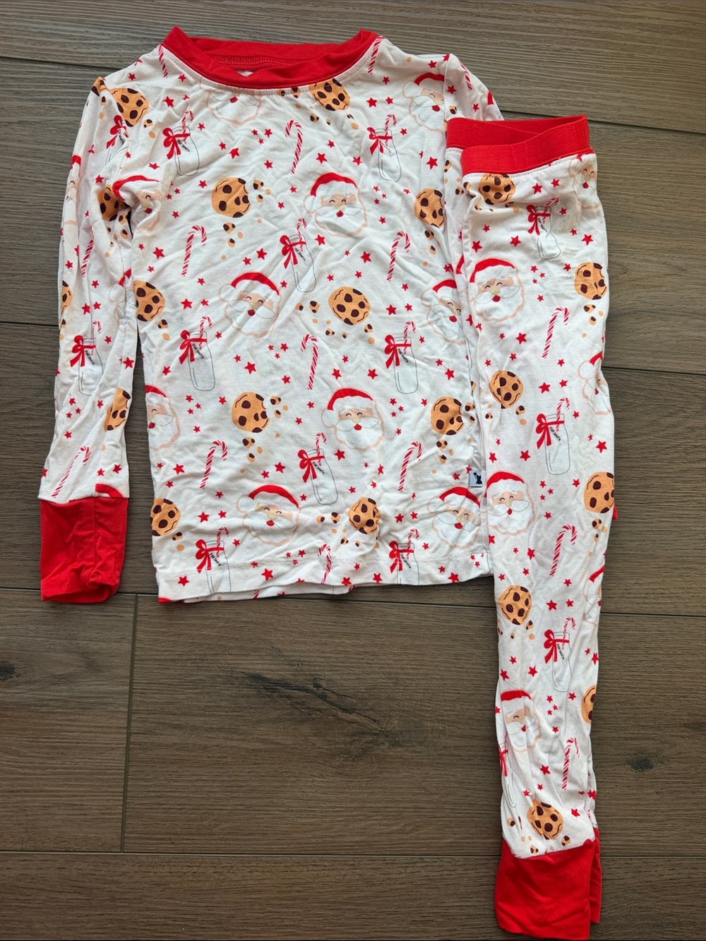 Kids Santa & Cookies Holiday Pajama Set - Red and White Kiki + LuLu